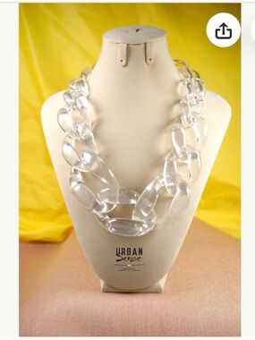Clear Link Necklace - Transparent Statement Chain